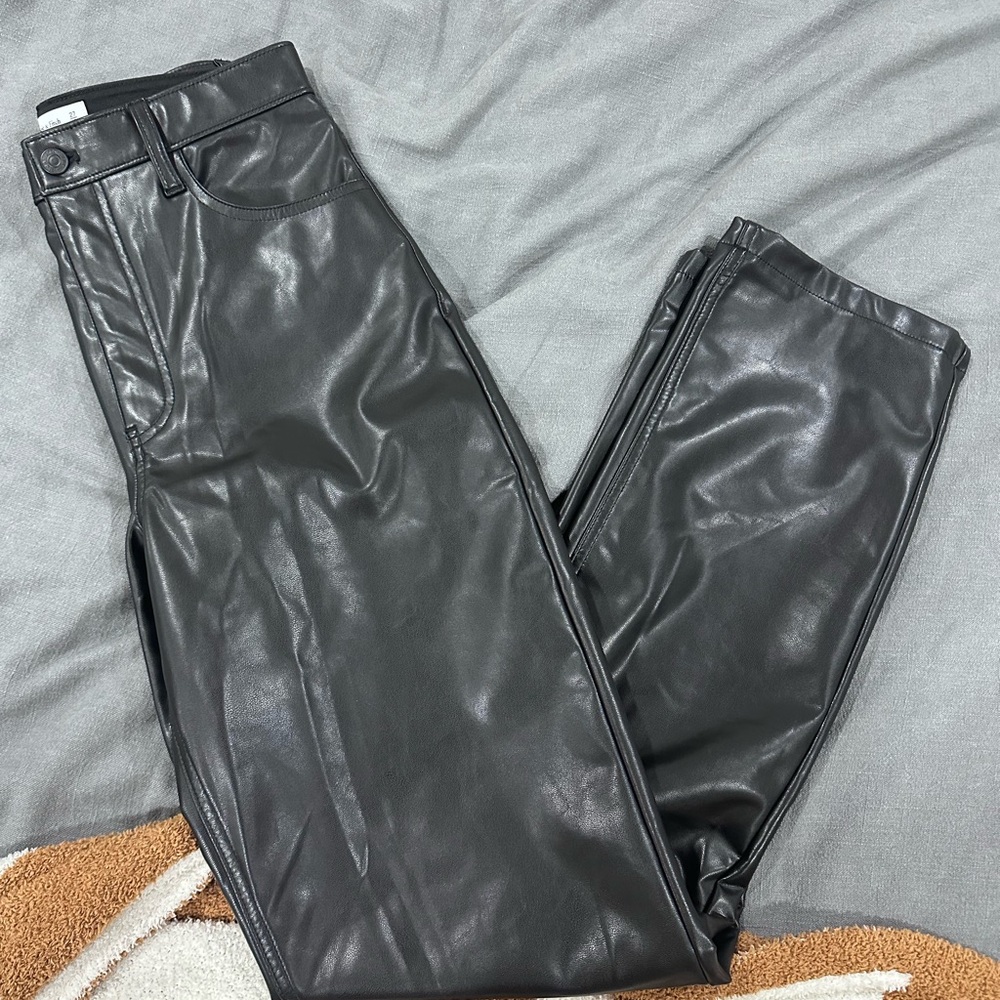 Black Abercrombie & Fitch Leather Pants